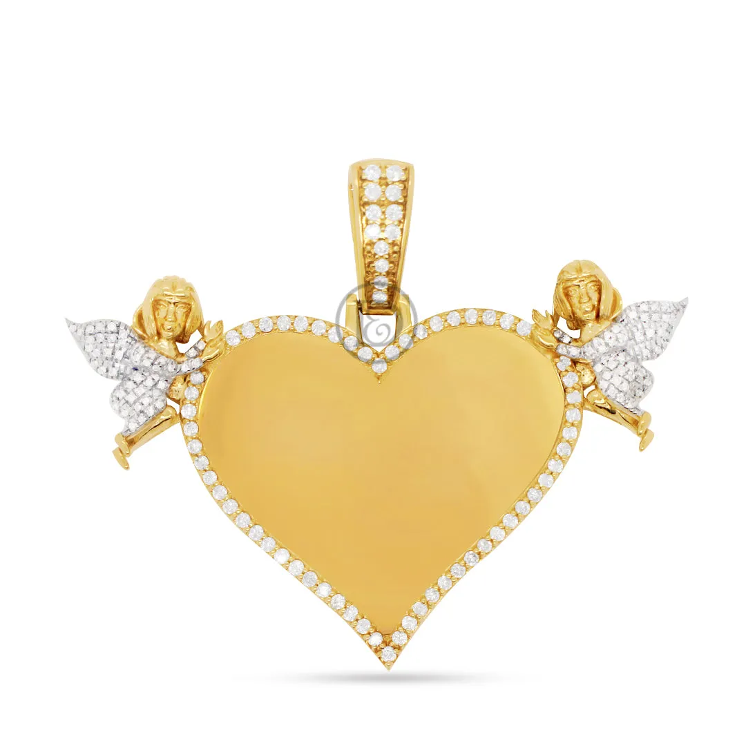 10K Yellow Gold Memory Pendant with 1.15CT Diamonds