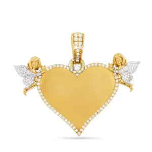 10K Yellow Gold Memory Pendant with 1.15CT Diamonds