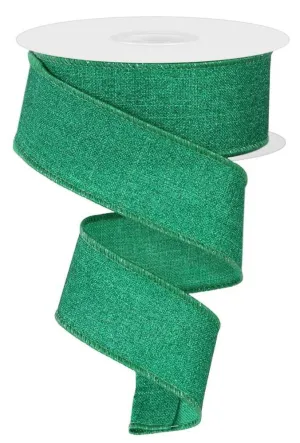 1.5" Fine Glitter Ribbon: Jadeite - 10yds