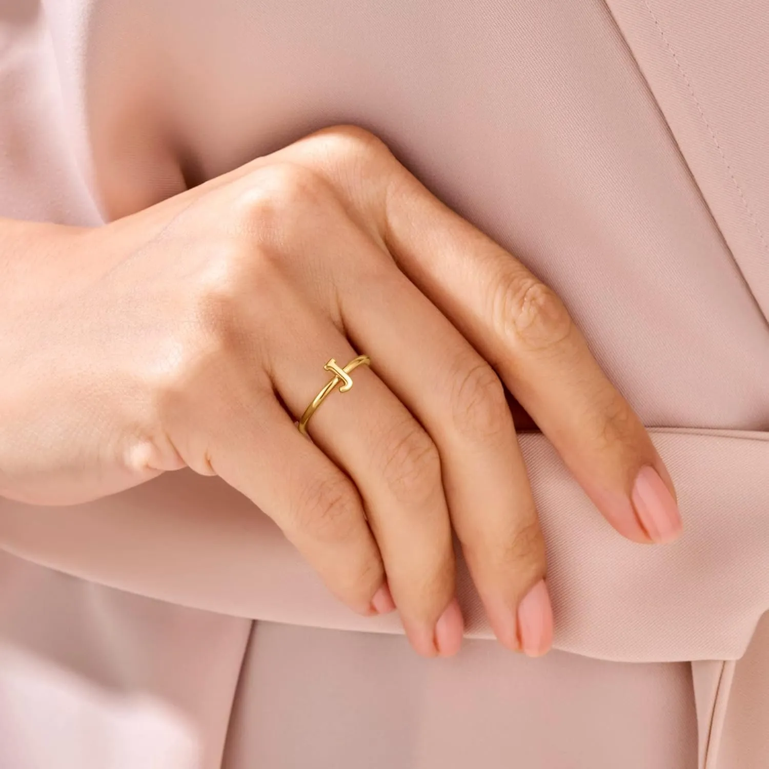 925 Sterling Silver Rings - Adjustable Initial & Stackable Cute Rings for Women - Jewelry Gifts