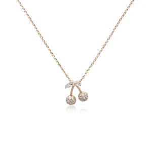 Cherry Cubic Zirconia  Necklace