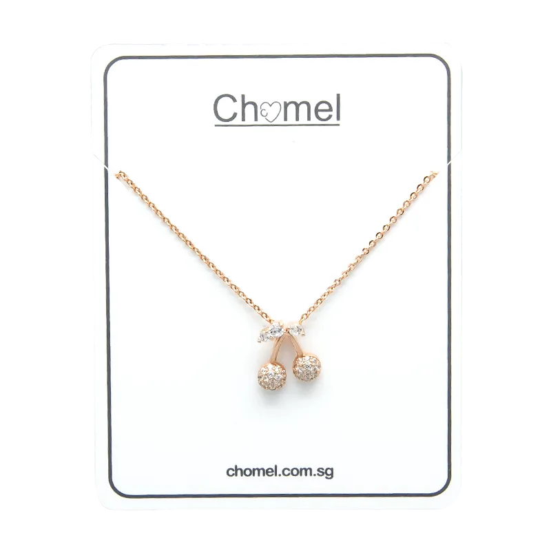Cherry Cubic Zirconia  Necklace