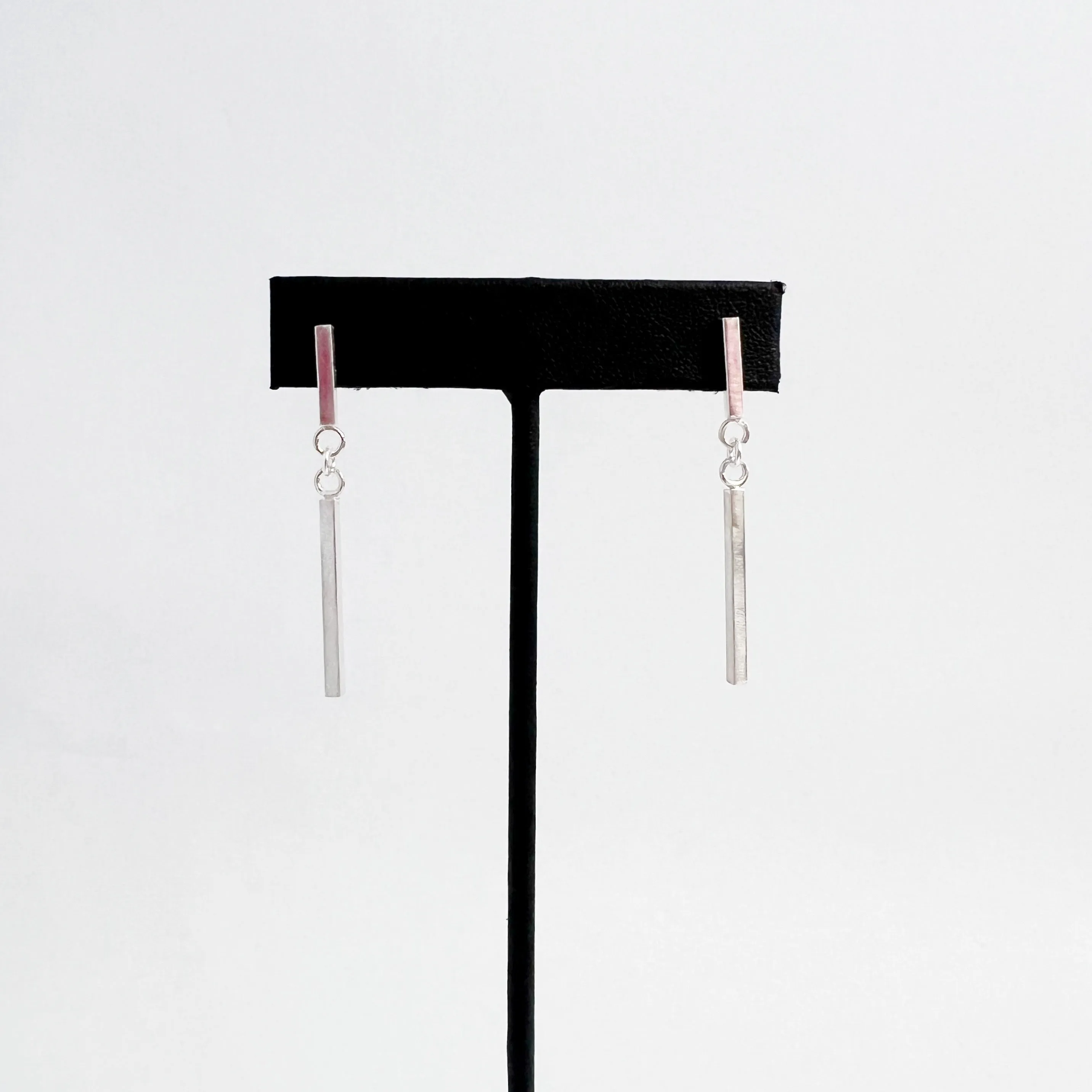 Double Bar Swing Earrings in Sterling Silver