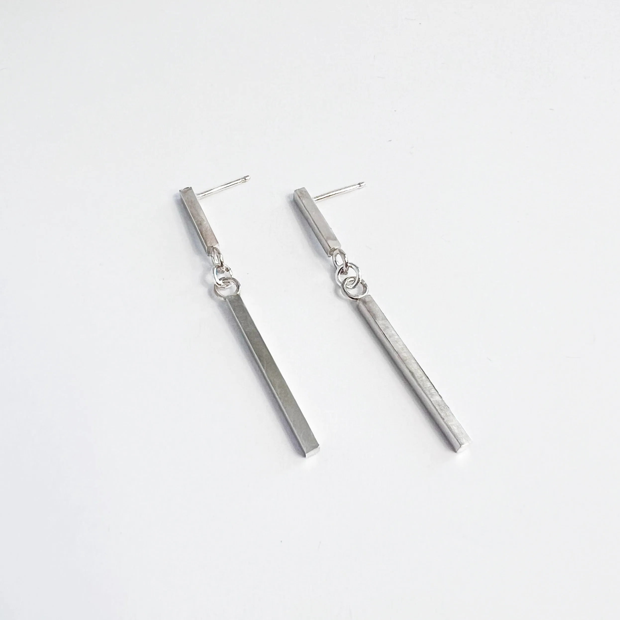 Double Bar Swing Earrings in Sterling Silver