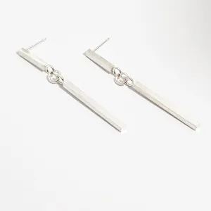 Double Bar Swing Earrings in Sterling Silver