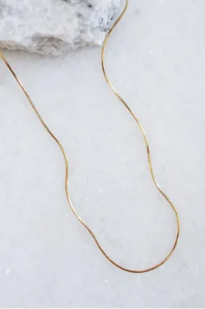 Gold Box Chain- Initial Bar