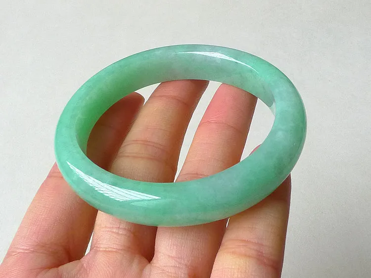 Natural Jade Bangle Jadeite Bangle Internal Diameter 52.7X46.3mm BER099
