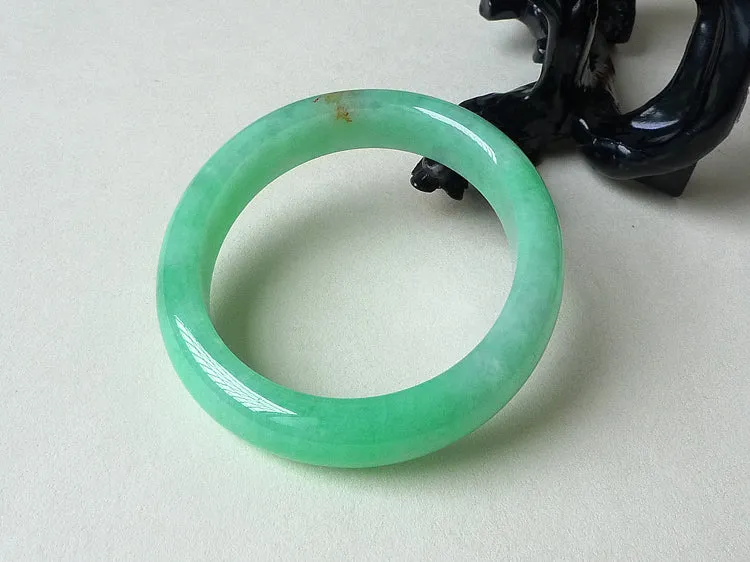 Natural Jade Bangle Jadeite Bangle Internal Diameter 52.7X46.3mm BER099