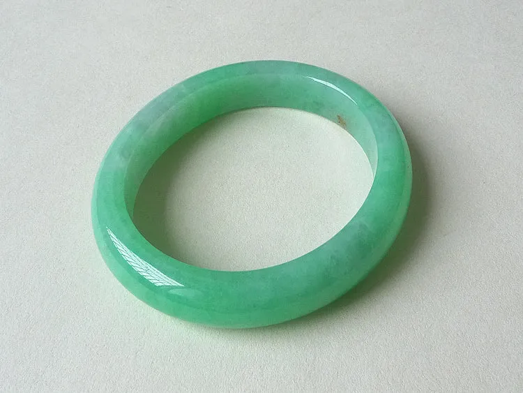 Natural Jade Bangle Jadeite Bangle Internal Diameter 52.7X46.3mm BER099