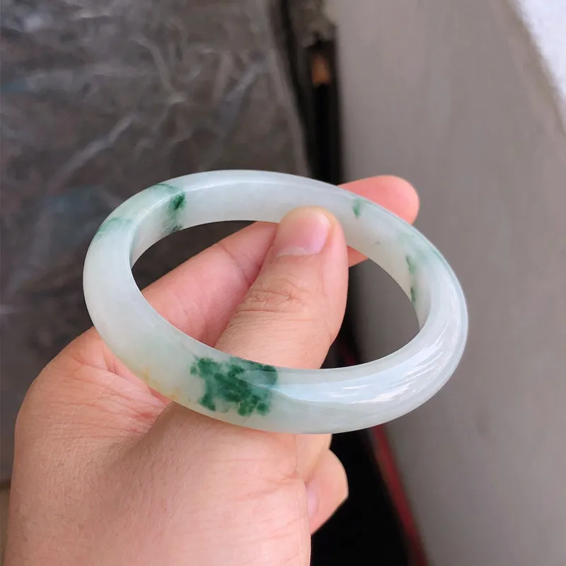 Natural Jade Bangle Jadeite Bangle Internal Diameter 53.3mm NBE083
