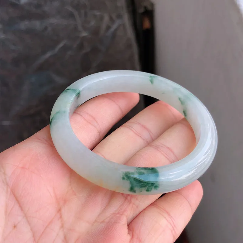 Natural Jade Bangle Jadeite Bangle Internal Diameter 53.3mm NBE083