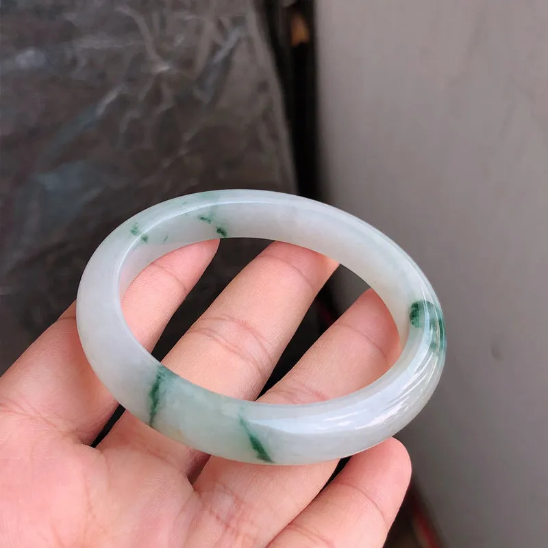 Natural Jade Bangle Jadeite Bangle Internal Diameter 53.3mm NBE083