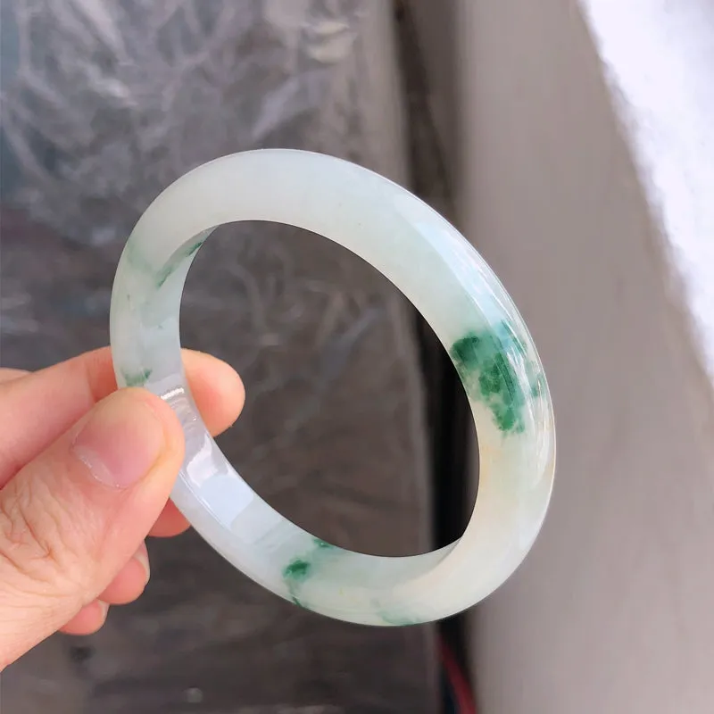Natural Jade Bangle Jadeite Bangle Internal Diameter 53.3mm NBE083