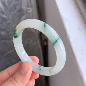 Natural Jade Bangle Jadeite Bangle Internal Diameter 53.3mm NBE083