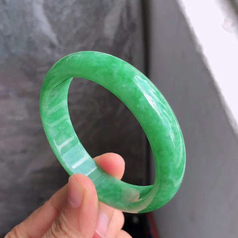 Natural Jade Bangle Jadeite Bangle Internal Diameter 57mm NBE073