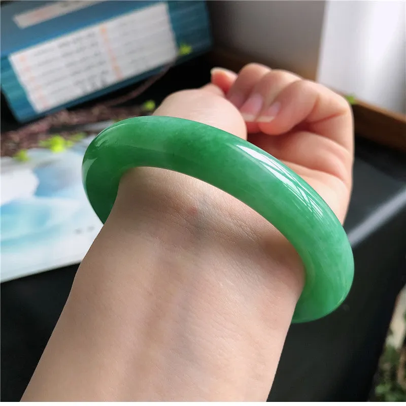Natural Jade Bangle Jadeite Bangle Internal Diameter 58.4mm P1022505