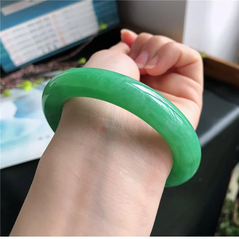 Natural Jade Bangle Jadeite Bangle Internal Diameter 58.4mm P1022505