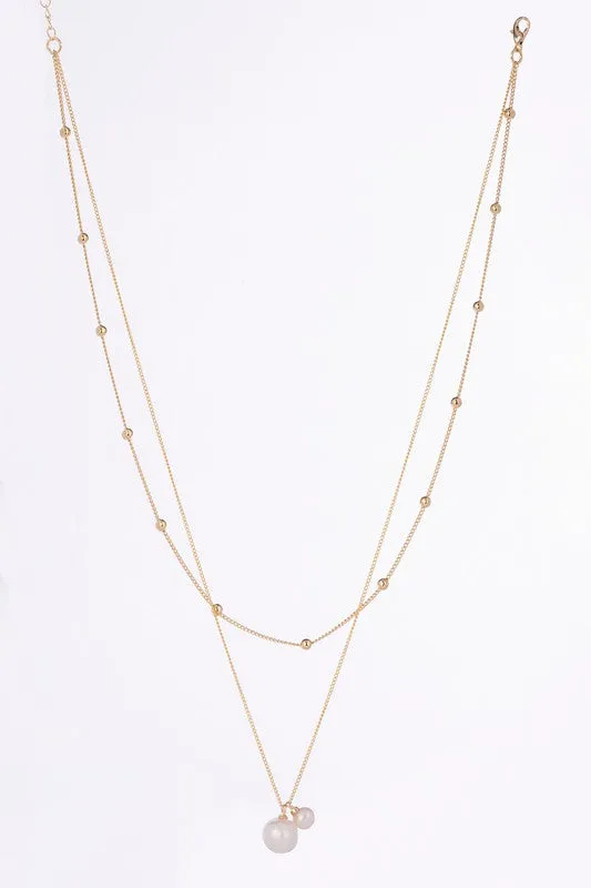 Natural pearl pendant necklace
