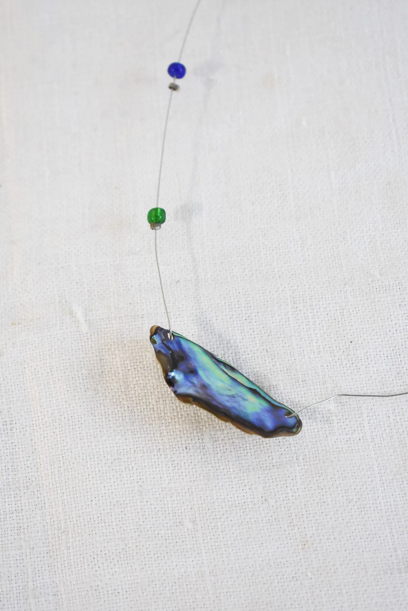 Paua shell beaded necklace