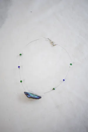 Paua shell beaded necklace