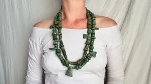 Reproduction Guatemalita Necklace. Guatemalan. Mayan Jade.