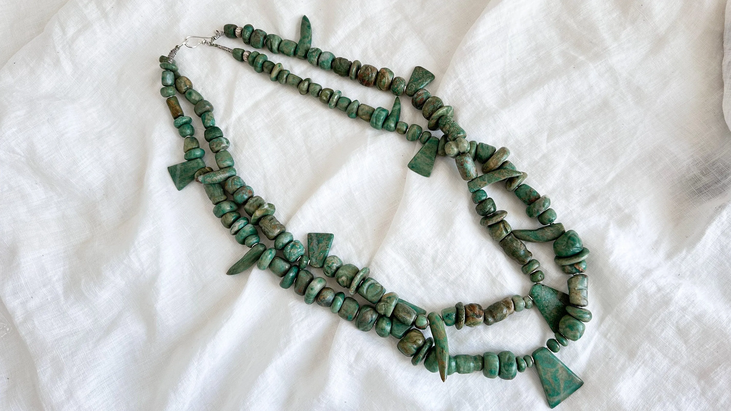 Reproduction Guatemalita Necklace. Guatemalan. Mayan Jade.