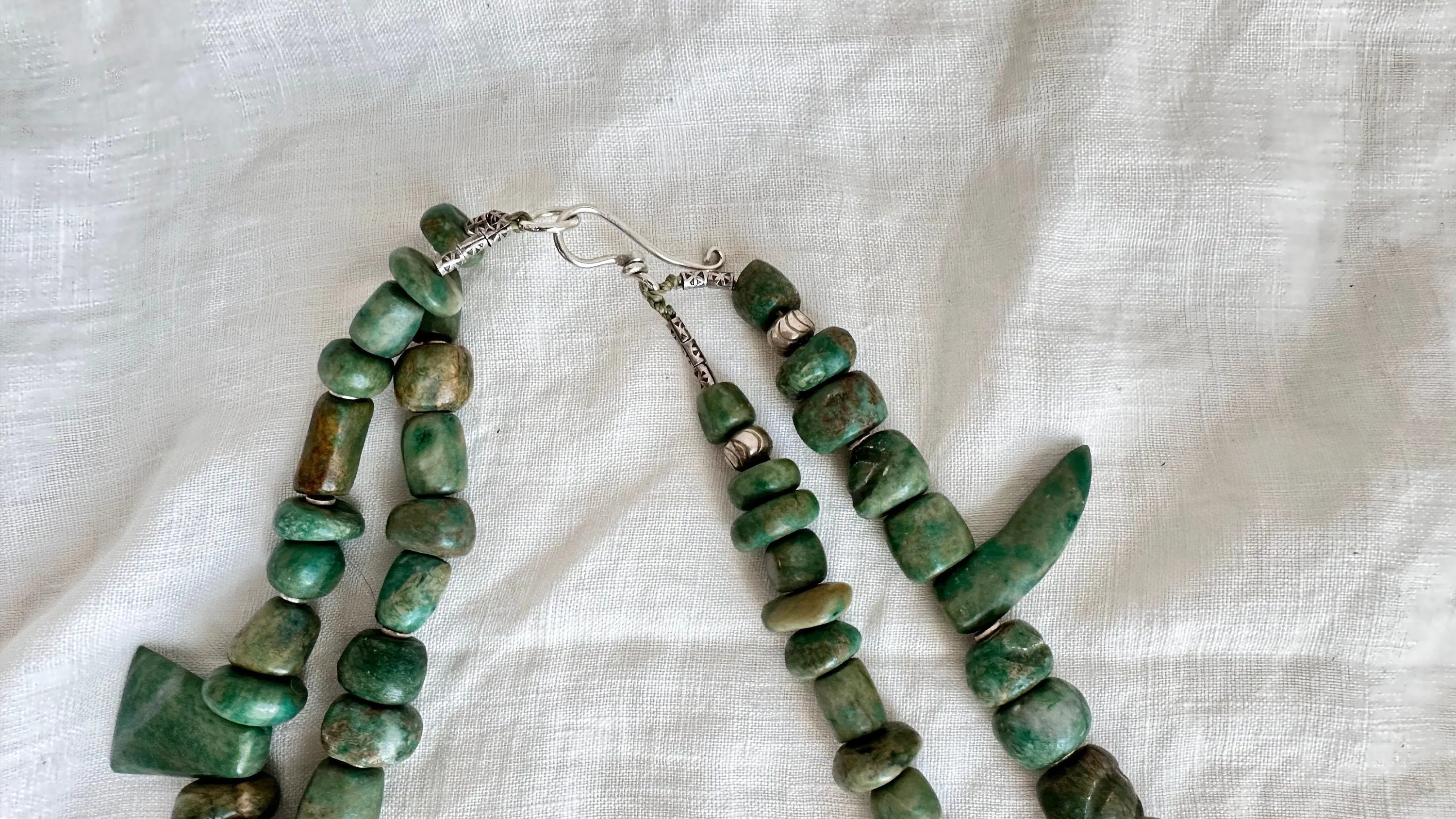 Reproduction Guatemalita Necklace. Guatemalan. Mayan Jade.