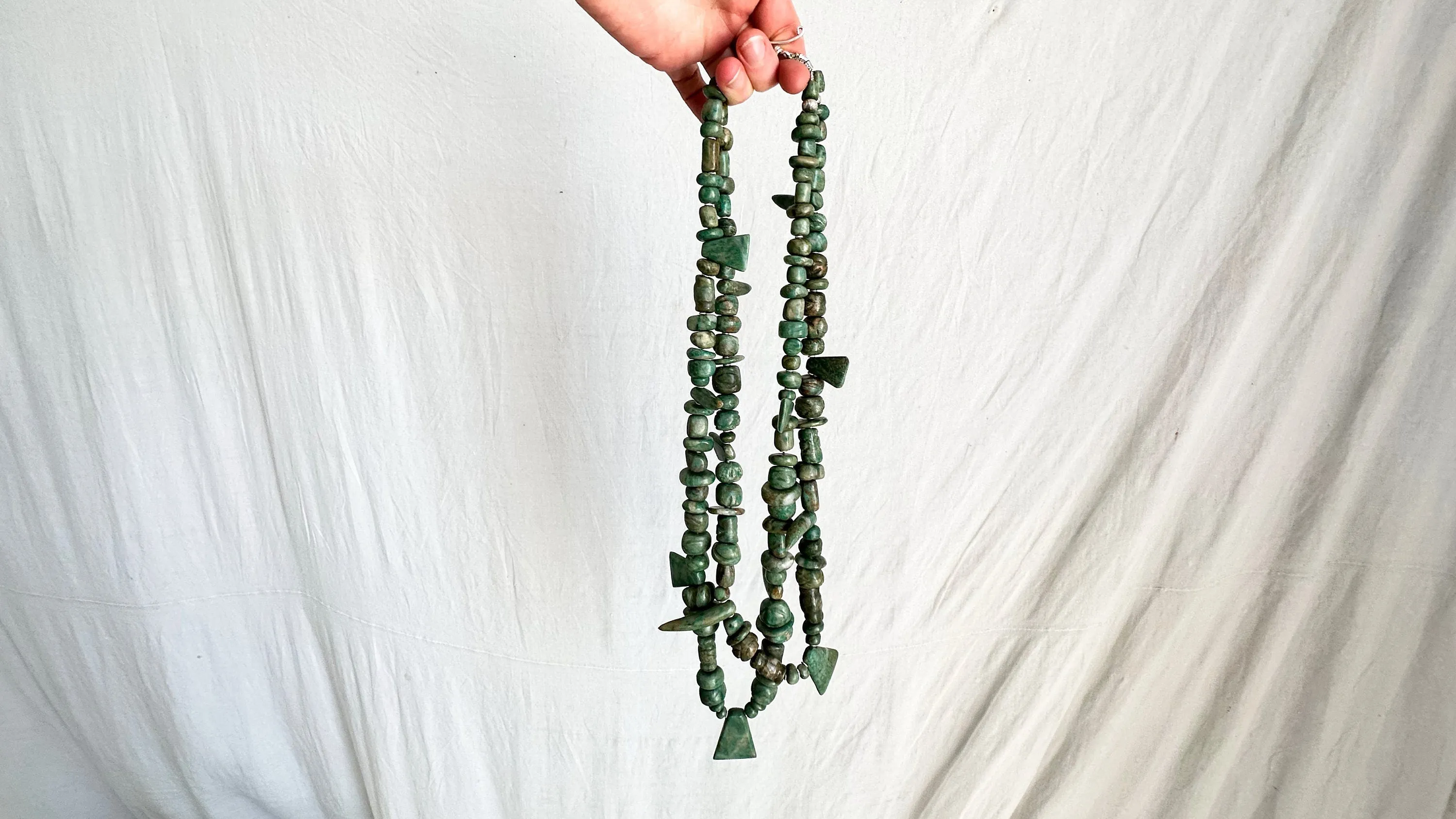 Reproduction Guatemalita Necklace. Guatemalan. Mayan Jade.
