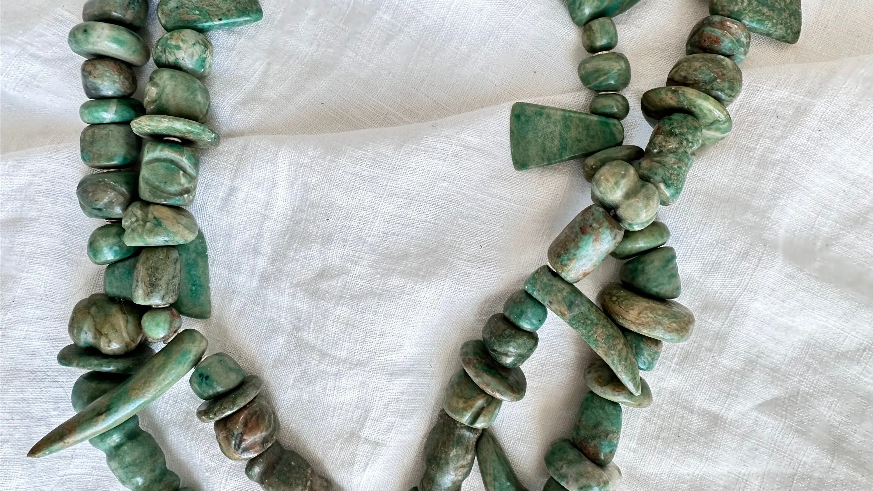Reproduction Guatemalita Necklace. Guatemalan. Mayan Jade.