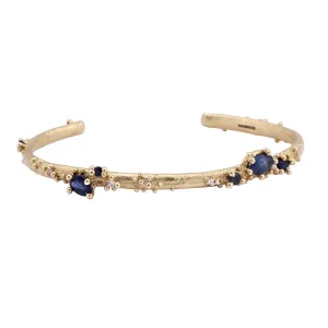 Sapphire and Diamond Encrusted Cuff