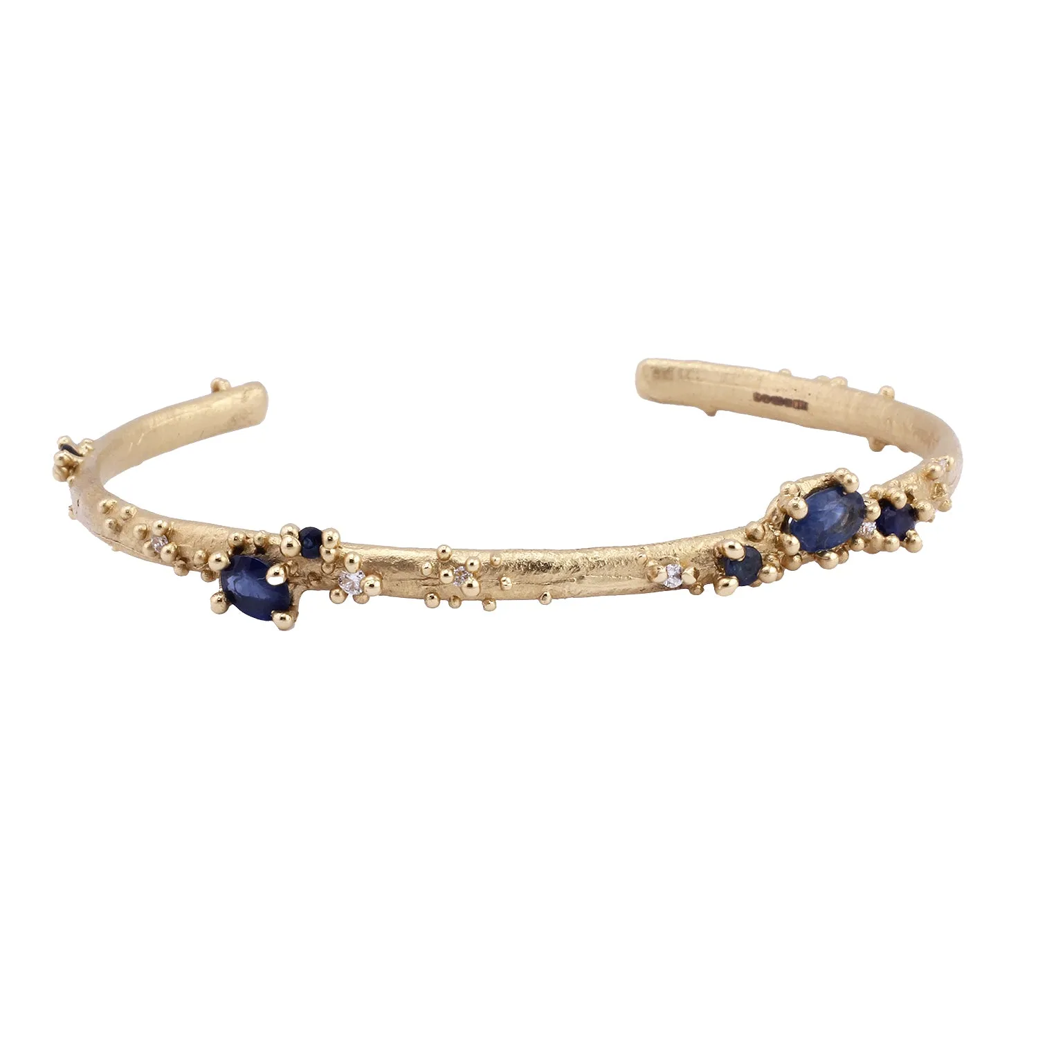 Sapphire and Diamond Encrusted Cuff