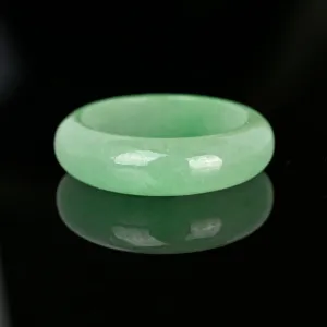 Vintage Moss in Snow Jade Ring Band
