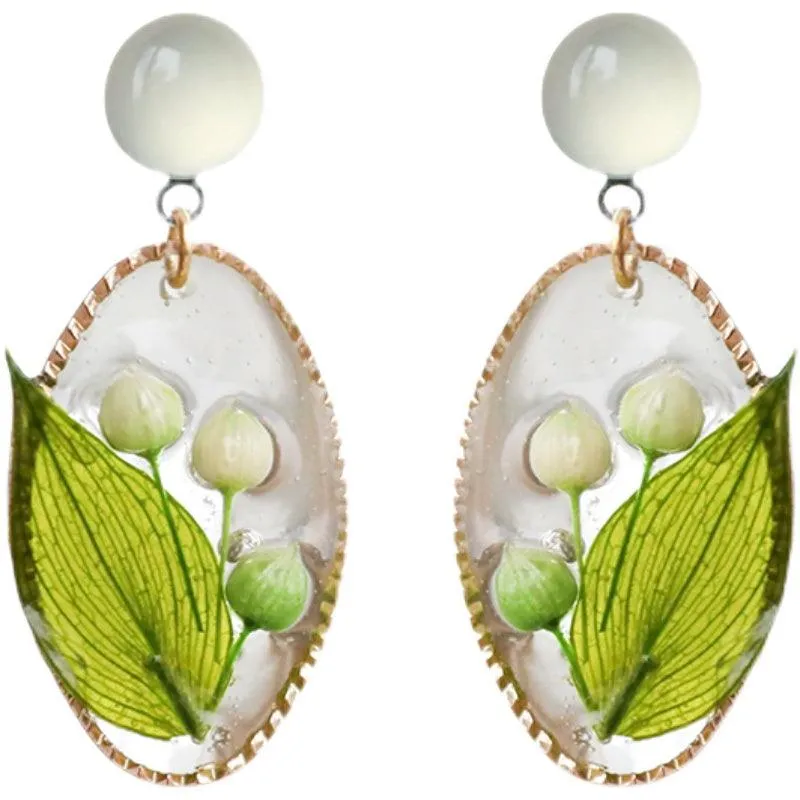 Women's Fashion Oval Picture Frame Earrings